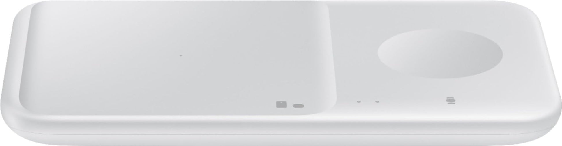 SAMSUNG Cargador inalámbrico Fast Charge Pad Duo (2021), universalmente Compatible con teléfonos habilitados para Qi y Relojes seleccionados (versión de EE.UU.), Color Blanco