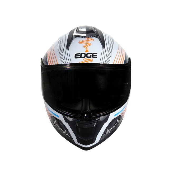 Casco para Moto Integral Boston - Casco Motocicleta Marca Edge - Visor Doble ANTIVAHO - Cascos para Motos Certificados Dot Moto - Accesorios para Moto Motocross Motocicleta Mujer Hombre (Blanco, M)