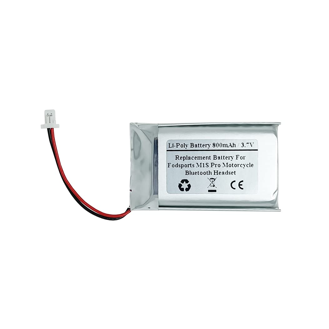 Batería STARTONG 3,7 V 800 mAh para Auriculares Fodsports M1S Pro y Casco de Motocicleta Bluetooth