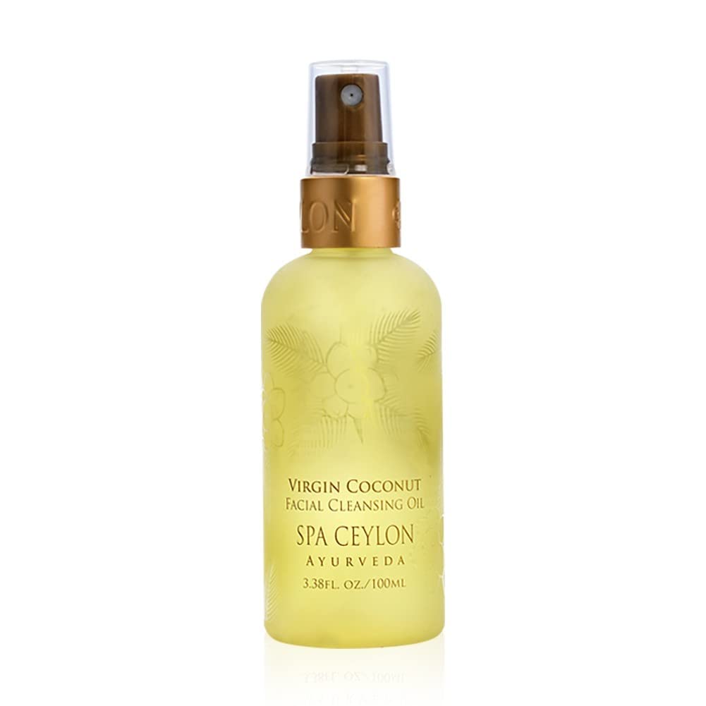 SPA CEYLON Aceite Limpiador Facial De Coco Virgen | Suave Y Nutritivo | Sin Silicona | Apto Para Todo Tipo De Pieles