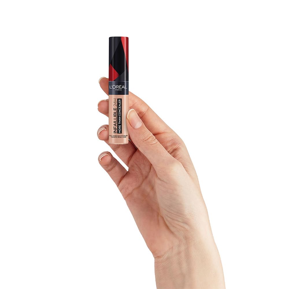 L´Oréal Paris, Corrector liquído de larga duración 24h, Infallible More than concealer,Tono 338 Honey, 14.4ml