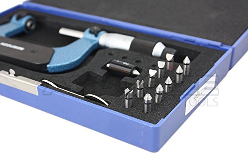 Accusize - 1-2'' x 0.0001'' Screw Thread Micrometer with 5 Anvil in Fitted Box, #S916-C751