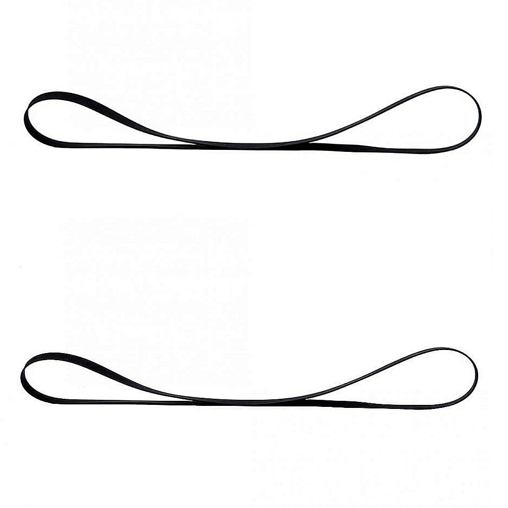 Correas de Repuesto Sam&Johnny Negro para Audio-Technica AT-LP60 y AT-LP60x (2 Unidades)