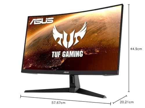 Asus Monitor Gamer Curvo 27" TUF Gaming VG27VH1BR, Full HD, 165Hz, Jugadores Profesionales, tecnología Adaptive-Sync (FreeSync™ Premium)