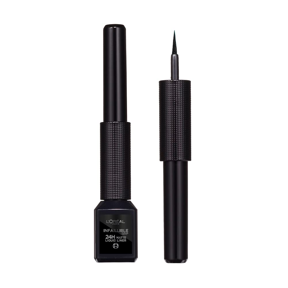L'OREAL PARIS Delineador de Ojos, Infallible Liquid Matte, 01 Ink