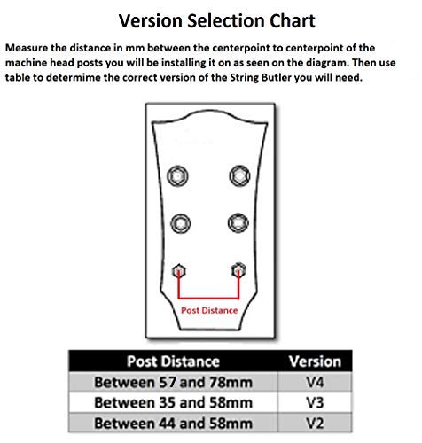 The String Butler V3 Standard (negro y plateado) - Mejor actualización de guitarra para mejorar la estabilidad de afinación