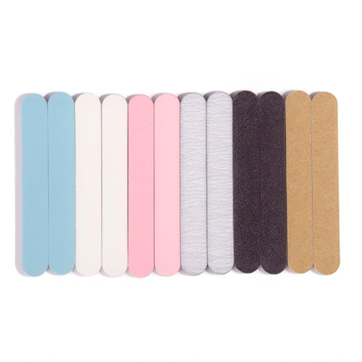 Jaylie TM Colorful Mini Salon Board Nail Files (1 Dozen) Made in USA