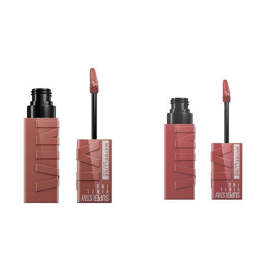 Labial Líquido Brillante, Maybelline Superstay Vinyl Ink Nudes tono Punchy, 4.2ml + Labial líquido brillante Super Stay Vinyl Ink Cheeky