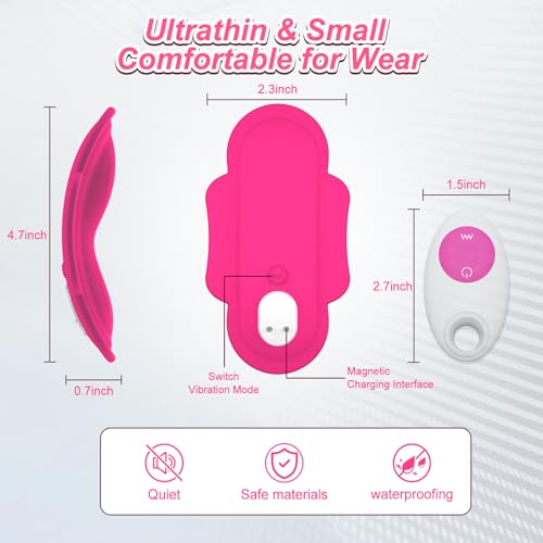Collahelper- Vibradores con control remoto por aplicación para bragas, juguetes sexuales para adultos para mujeres o parejas, minivibrador de clítoris con forma de huevo, juguete de mariposa con forma
