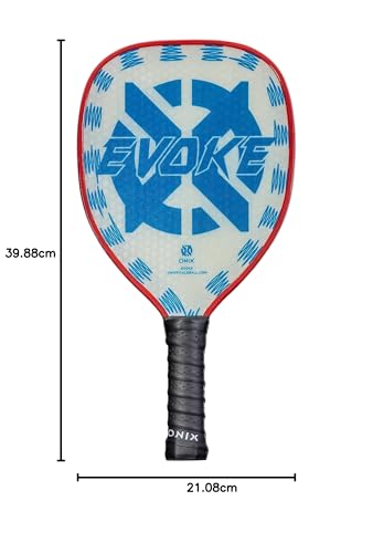 Paleta de Pickleball Onix Evoke Transparente con Forma de Lágrima y Núcleo de Polipropileno