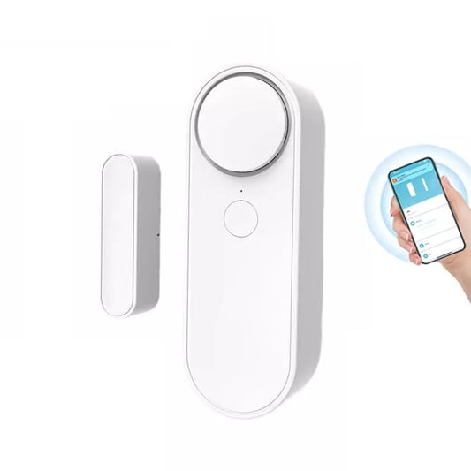 Alarma de Puerta TECHWOLF WiFi con Sonido Fuerte para Casa, Monitoreo Remoto Compatible con Alexa y Google Home