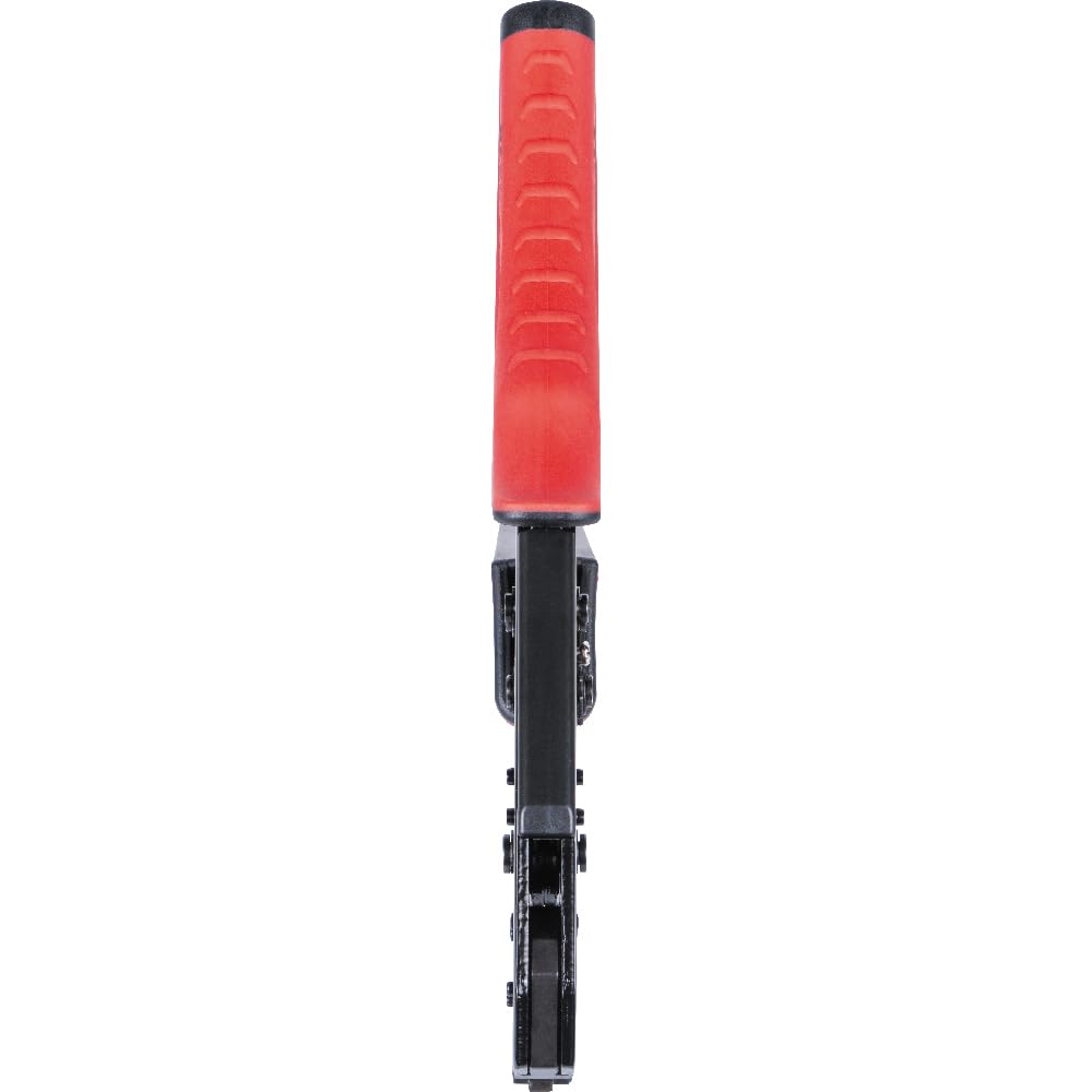 Klein Tools 3007CR - Herramienta de crimpado para conectores termoencogibles, crimpadora de terminales de carraca, alambre de cobre trenzado de 10 a 22 AWG, ciclo completo, 3 cavidades