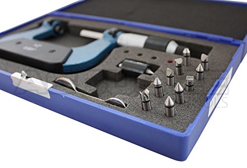 Micrómetro de Rosca Accusize 2-3'' x 0.001'' con 5 Bases en Caja Ajustada