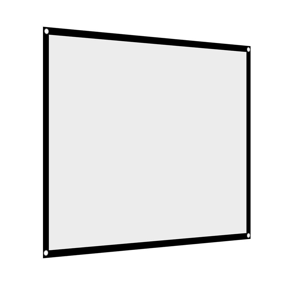 Pantalla de proyección, Pantalla de proyección Plegable de poliéster de 4:3, Antiarrugas, Color Blanco, para Cine en casa, conferencias y campamentos al Aire Libre