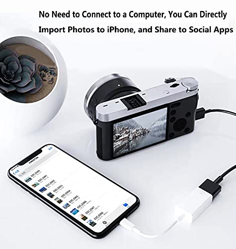 Adaptador USB-C a USB Apple Blanco OTG para iPhone/iPad, Compatible con Relojes de Tarjetas, Unidades Flash, Teclados y Más
