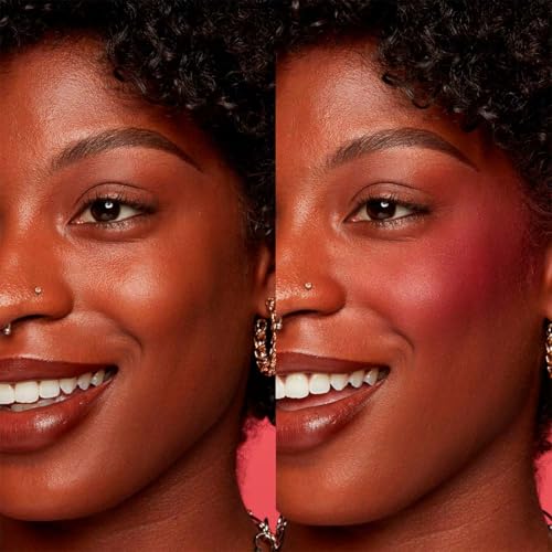 NYX Professional Makeup, Buttermelt Blush, Tono: Butta than Before (cereza). Rubor cremoso en polvo infusionado con manteca de karité, mango y almendras, hasta 12hrs de uso, no se desvanece, resistente a transferencias. Fórmula vegana.