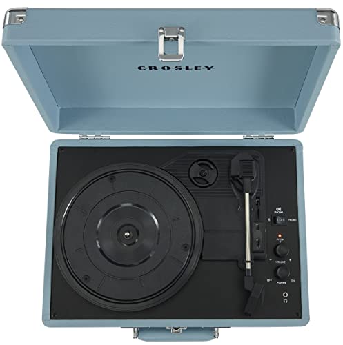 Crosley CR8005F-TN Cruiser Plus - Tocadiscos de Vinilo con Bluetooth de 3 velocidades, turmalina