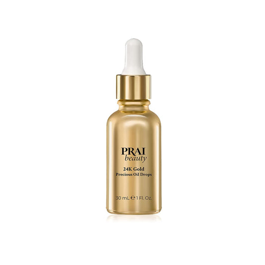 PRAI Gotas de aceite precioso Beauty 24K Gold - Cruelty Free - 1 oz