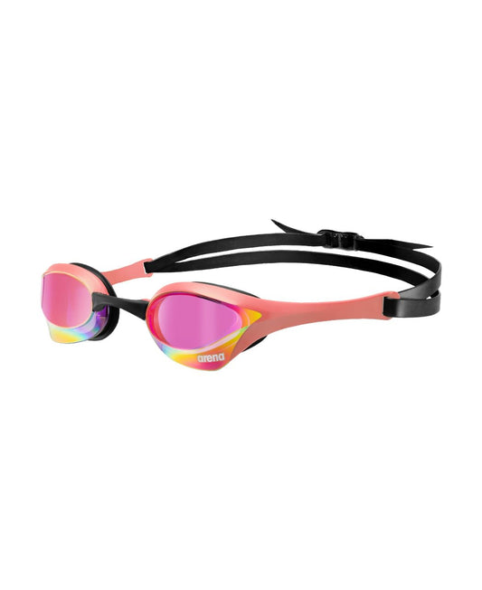 ARENA - anteojos de natación unisex Cobra Ultra Swipe Racing para hombres y mujeres, tecnología antivaho, lente de espejo de policarbonato, violeta/coral