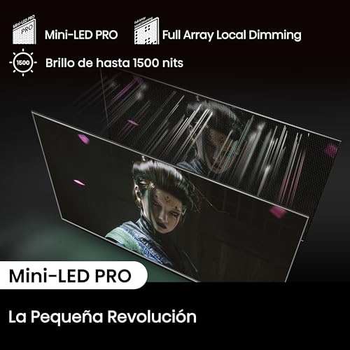Hisense Television U7N Pantalla 65 Pulgadas,Mini-LED Smart Google TV UHD 4K,Control Remoto por Voz con Alexa,Modo de Juego Pro de 144 Hz,Hi-View Engine Pro,Subwoofer Incorporado