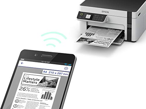 Impresora Epson Ecotank Blanco y Negro M2120