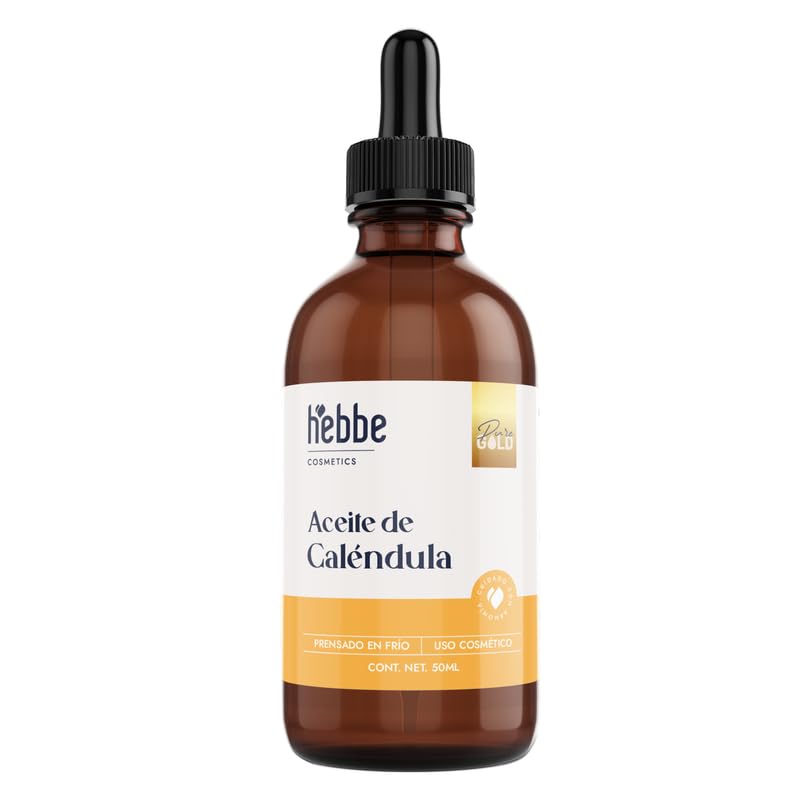 HEBBE Aceite de Caléndula 50 Ml | Hidratante y Calmante | Cicatrizante Antiinflamatorio | Piel Sensible
