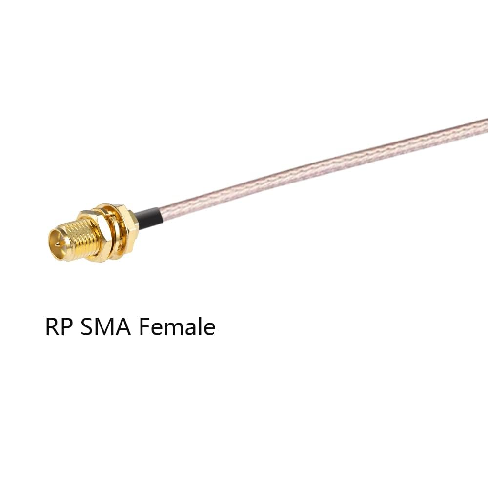 Cable Coaxial POBADY RP-SMA Hembra 6 Pulgadas Baja Pérdida para Routers y Tarjetas de Red Wi-Fi