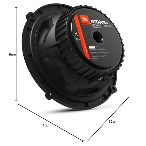 JBL GTO609C altavoz para automóvil De 2 vías 270 W - Altavoces para coche (De 2 vías, 270 W, 200 W, 3 Ohmio, 92 Db, 2500 Hz)