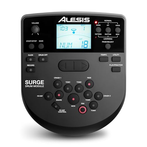 Alesis Surge Mesh SE Kit - Set de Batería Electrónica, conectividad MIDI USB, parches de malla, módulo percusión, rack sólido, 40 kits y 385 sonidos
