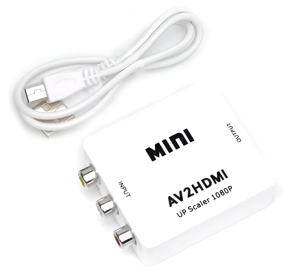 APICH Adaptador RCA a HDMI, Convertidor RCA (AV) a HDMI