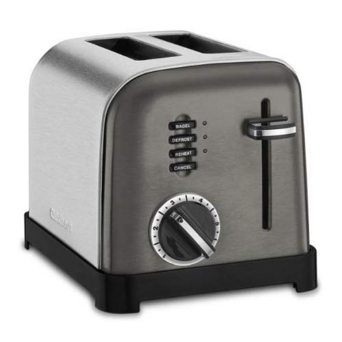 Cuisinart CPT-160BKS Metal Classic Toaster, 2-Slice, Black Stainless