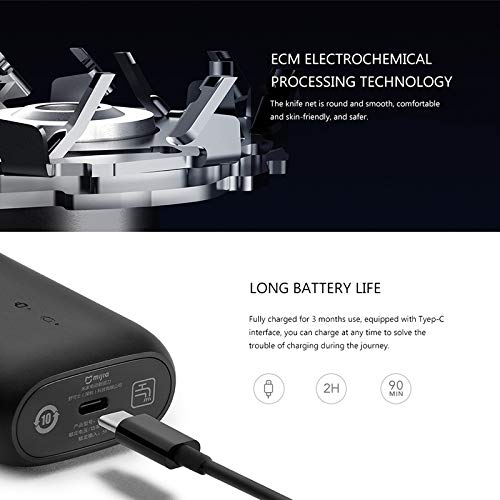 Afeitadora Eléctrica Xiaomi Mijia 100 Cabezales Flotantes Recargable USB para Hombre