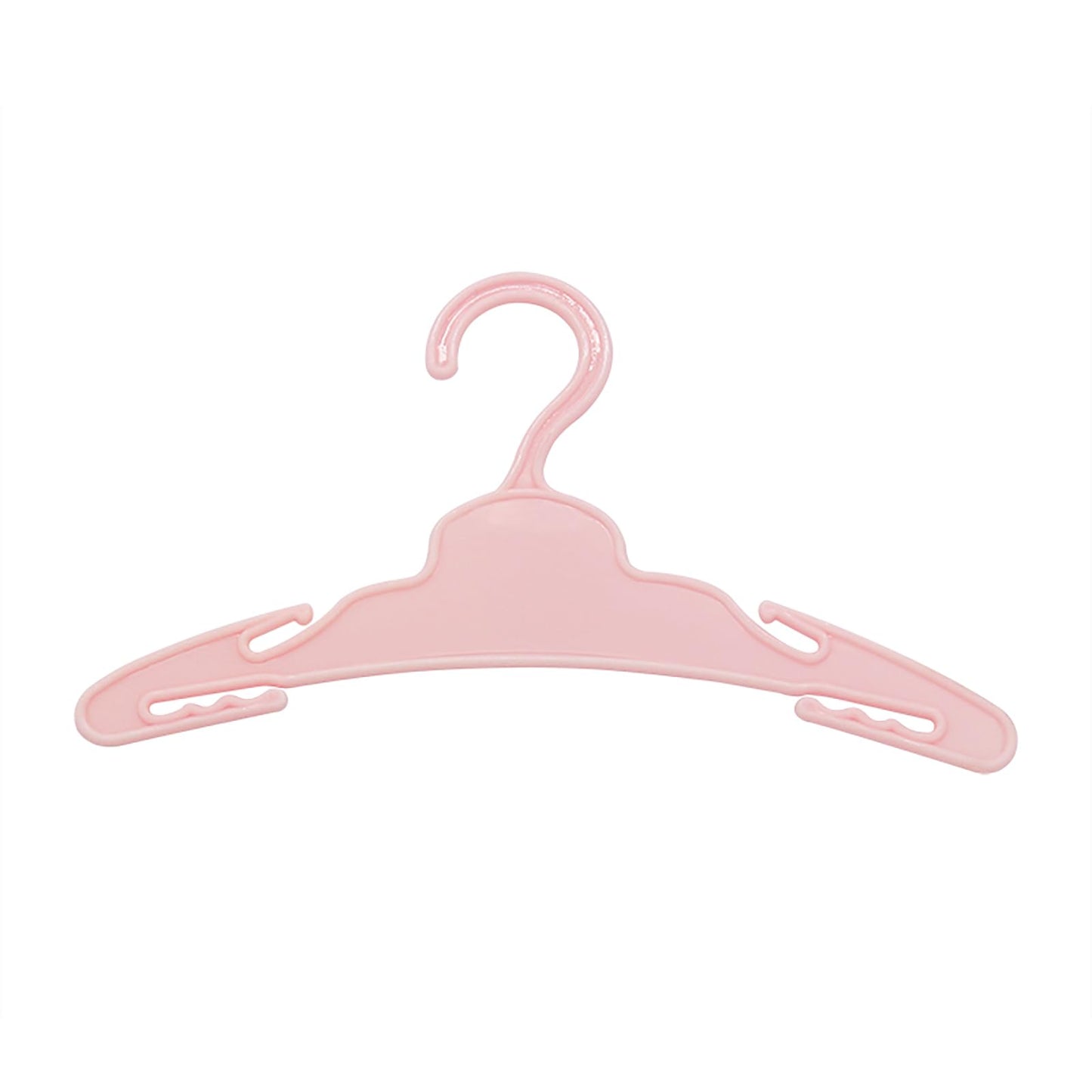 MSYO 20 piezas de perchas para ropa de muñeca de 18 pulgadas, perchas rosas, accesorios resistentes para juguetes, funcionan muy bien con varillas de menos de 1/2 pulgada de diámetro, hechas de
