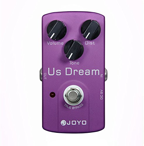 Pedal de Efecto Guitarra JOYO JF-34 US Dream Distortion True Bypass Compatible con DC 9V y Batería