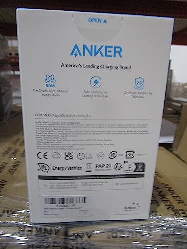 Batería Magnética Anker Negra Cargador Inalámbrico Plegable 10000 mAh para iPhone 14/13 Series