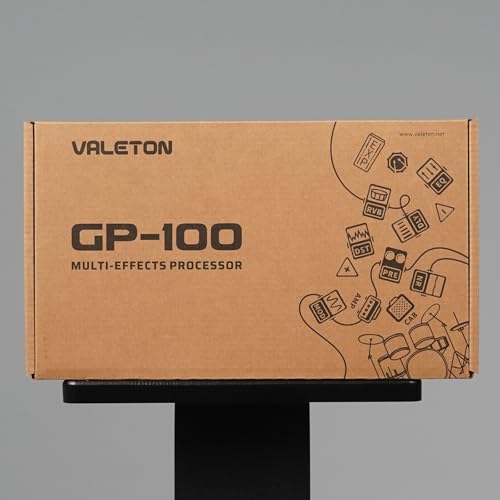 Pedal de Efectos de Guitarra VALETON Negro con 140 Efectos Integrados y 198 Presets para Hombre