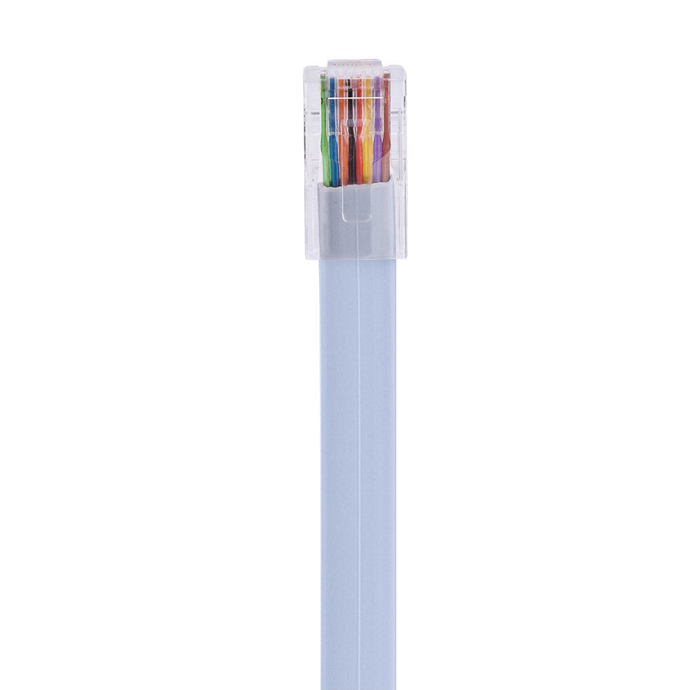 Cable USB a RJ45 Richer-R USB2.0 Macho a Macho Plano para Routers y Switches Cisco, Huawei, Juniper, 3COM, Ruijie
