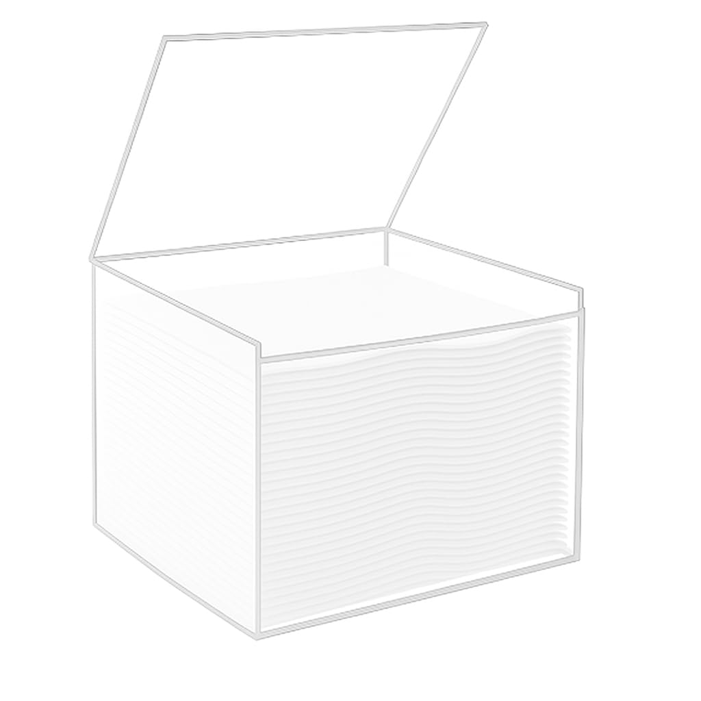 SSYDian Caja Organizadora de Toallas Faciales Desechables con 50 Toallas, Contenedor de Acrílico Transparente Compatible con Clean Skin Club Clean Towel Xl, Organizador de Maquillaje con Tapa Abatible