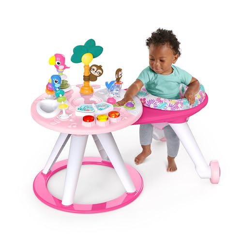 Bright Starts Around We Go - Mesa y centro de actividades 2 en 1, color coral