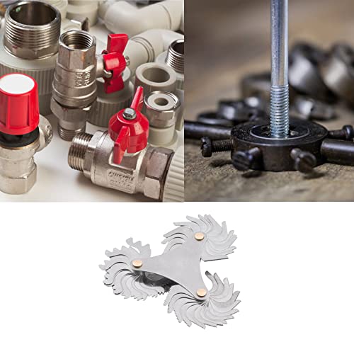 Herramienta de Medición de Paso de Tornillo de Calibre de Rosca de Acero Inoxidable de 51 Piezas (Unidades de EE. UU.)
