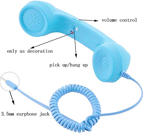 Altavoz Retro YTYKINOY Azul Cielo Micrófono para Teléfono Celular