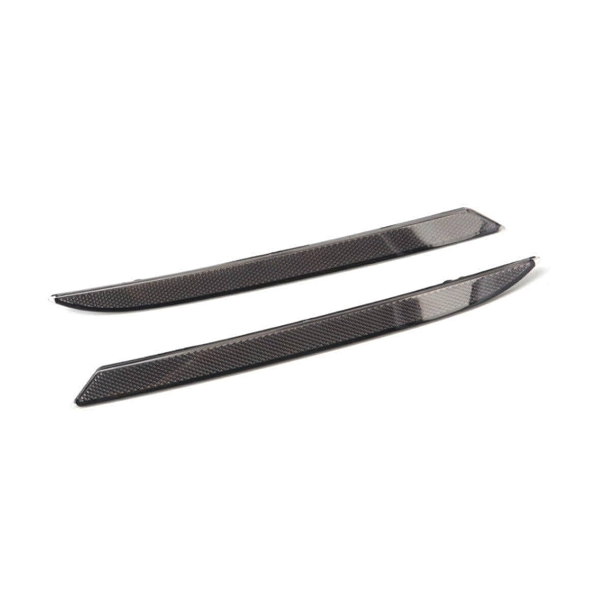 1 par de lentes tintadas ahumadas para reflector de marca lateral del parachoques trasero para Ford Mustang 2018 2019 2020 2021 2022