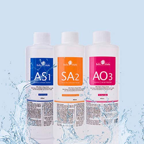 Premium Salon Professional Dermoabrasión Facial Soluciones Especiales Cuidado de la Piel Aqua Peeling Serum Limpiador Facial Líquido para Hidra Dermoabrasión Facial Máquina 400ml (3 botellas)