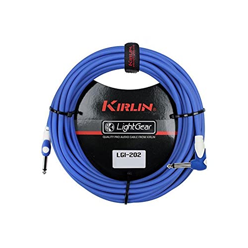 Cable para instrumento Kirlin profesional, 10 metros plug 1/4 escuadra, LGI202 colores (Azul)