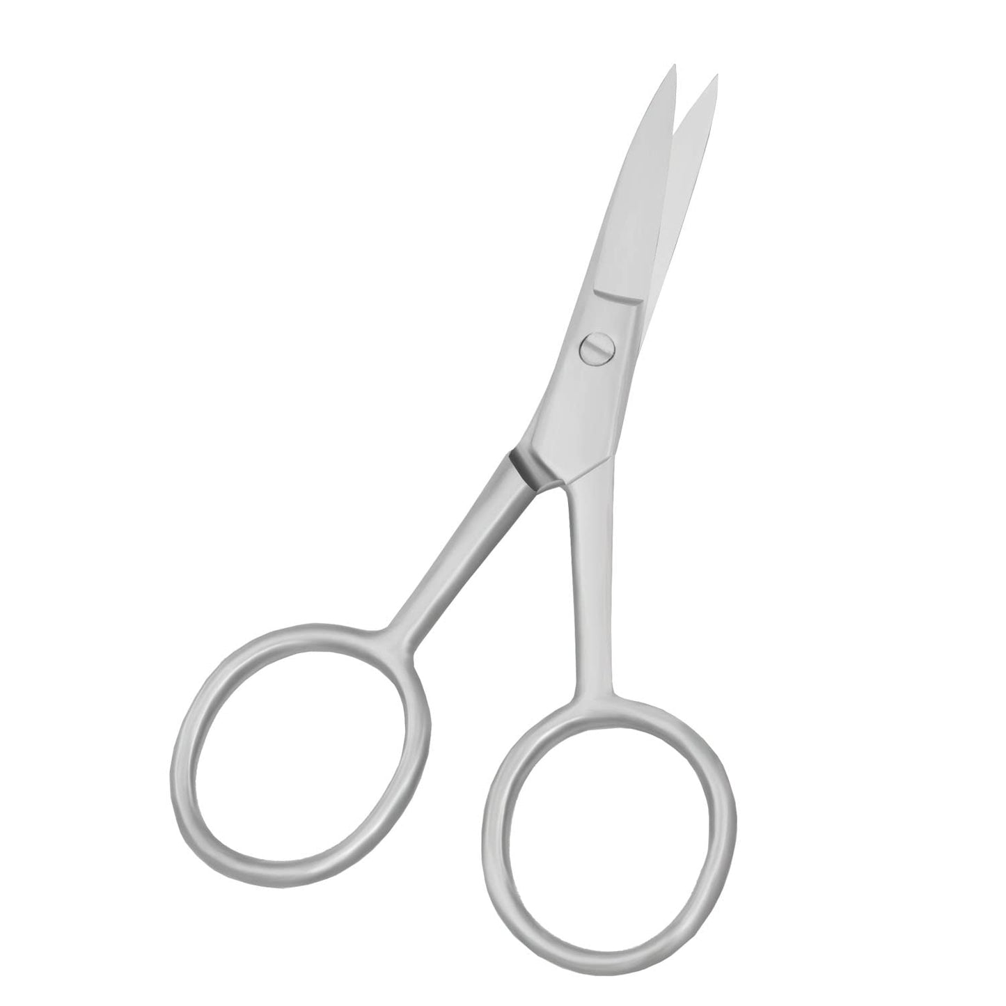 Motanar Tijeras para el pelo de la nariz, tijeras pequeñas, de acero inoxidable, punta curvada, para cejas, nariz, bigote, barba (punta recta)