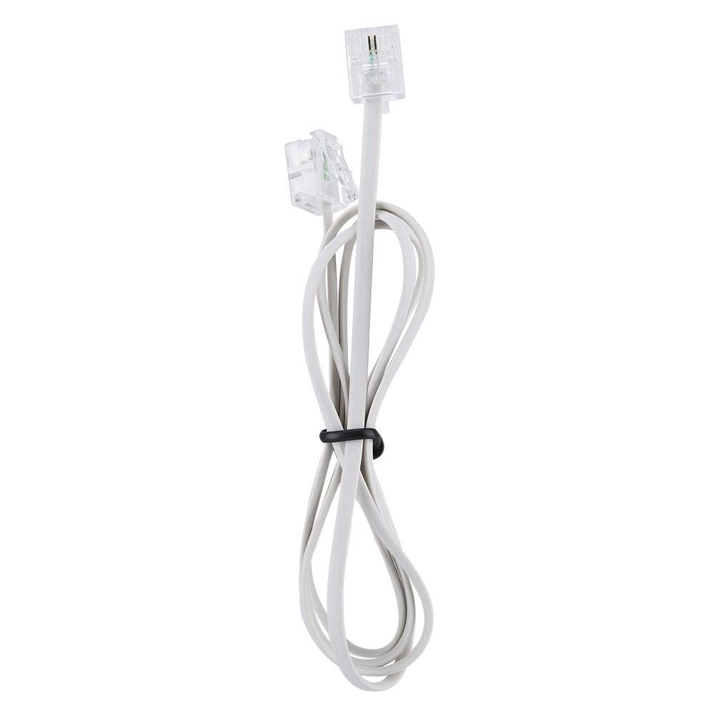 Oumij Teléfono Fijo con Cable Montaje en Pared Extensión de Teléfono de Línea Fija Sin Identificador de Llamadas Teléfono del Hogar Escritorio o Pared para la Familia del Hotel(Blanco)