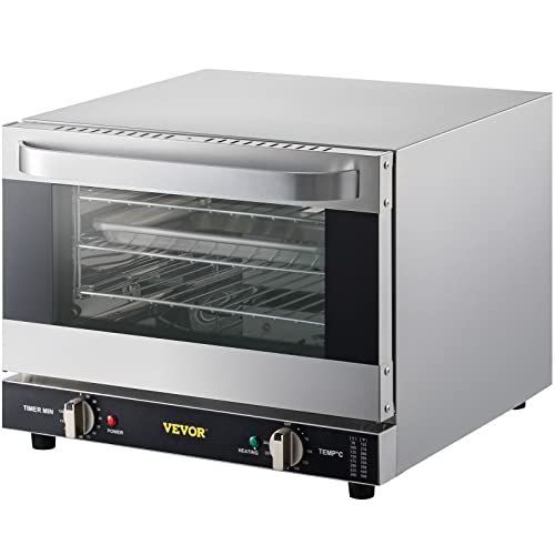 Horno de Convección Comercial VEVOR Vidrio Eléctrico 1440 W