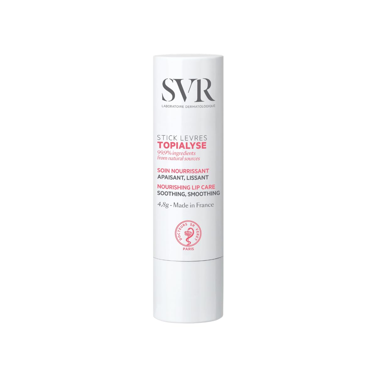SVR Topialyse Bálsamo de Labios Vegetal Hidratante para Piel Seca, 4.8 g