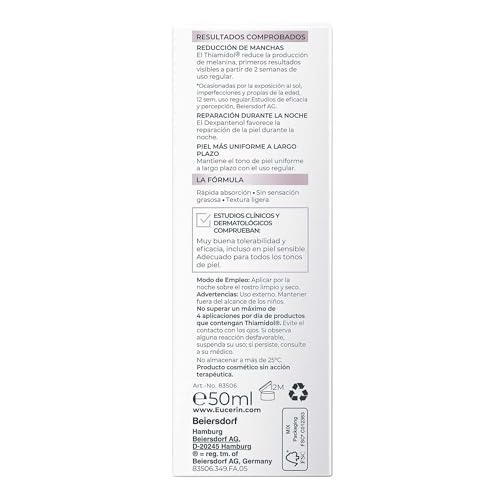 Eucerin Crema facial hidratante noche anti manchas Anti Pigment, 50ml