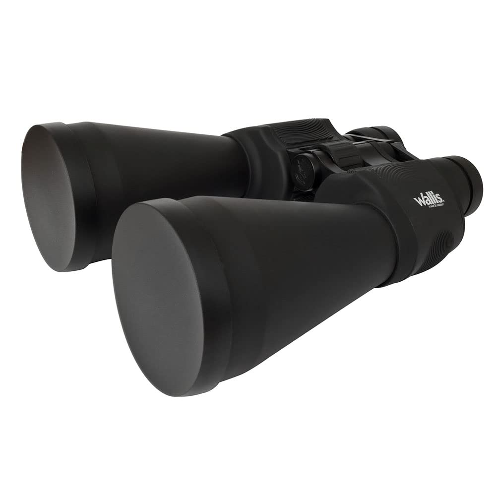 Binocular Porro Wallis Negro 12-45 x 70 mm con Revestimiento Rubicon